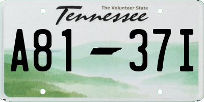 TN license plate A8137I