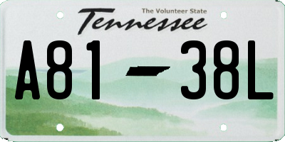 TN license plate A8138L