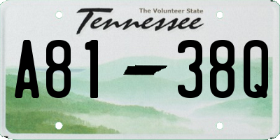 TN license plate A8138Q