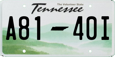 TN license plate A8140I
