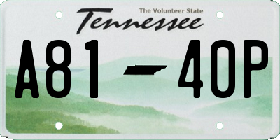 TN license plate A8140P