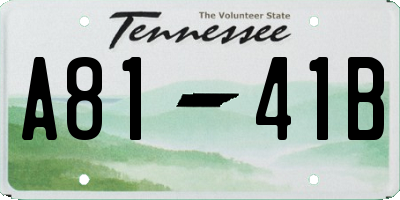 TN license plate A8141B