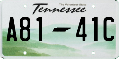 TN license plate A8141C