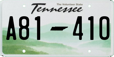 TN license plate A8141O
