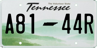 TN license plate A8144R