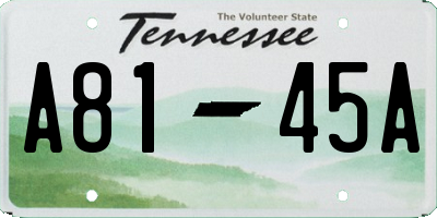 TN license plate A8145A