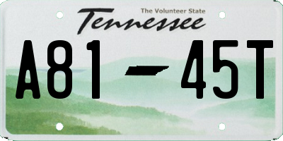 TN license plate A8145T