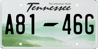 TN license plate A8146G