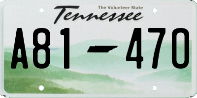 TN license plate A8147O
