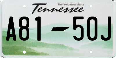 TN license plate A8150J