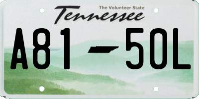 TN license plate A8150L