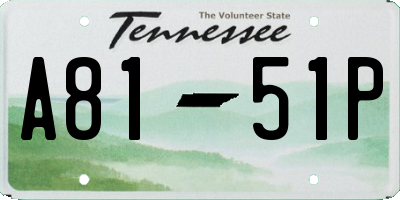 TN license plate A8151P