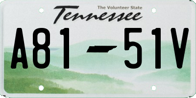 TN license plate A8151V