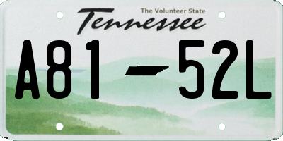 TN license plate A8152L