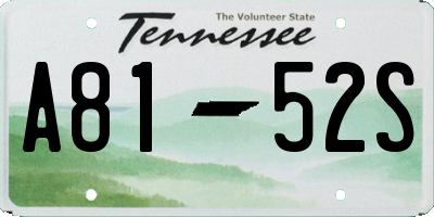 TN license plate A8152S