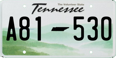 TN license plate A8153O