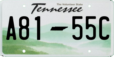 TN license plate A8155C