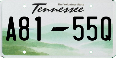 TN license plate A8155Q