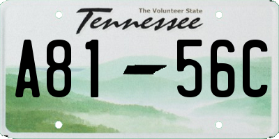 TN license plate A8156C