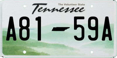 TN license plate A8159A