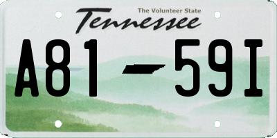 TN license plate A8159I