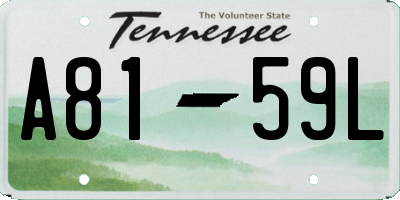 TN license plate A8159L