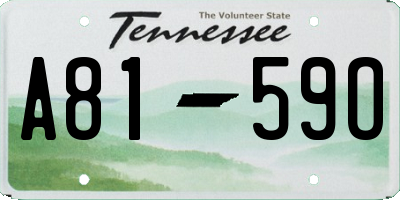 TN license plate A8159O