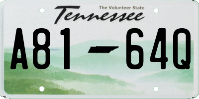 TN license plate A8164Q