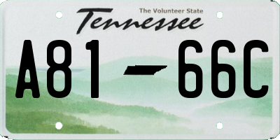 TN license plate A8166C