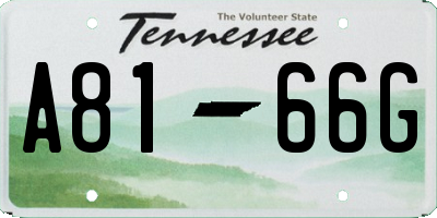 TN license plate A8166G