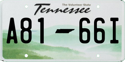 TN license plate A8166I