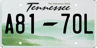 TN license plate A8170L