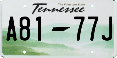 TN license plate A8177J