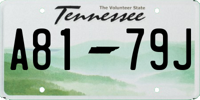 TN license plate A8179J