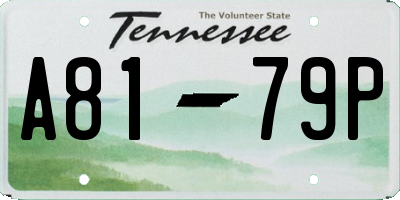 TN license plate A8179P
