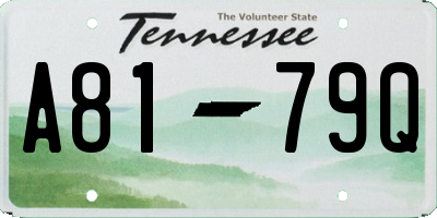 TN license plate A8179Q