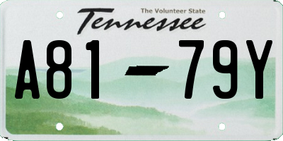 TN license plate A8179Y
