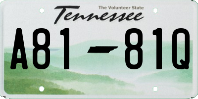 TN license plate A8181Q