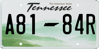 TN license plate A8184R
