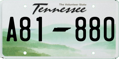 TN license plate A8188O