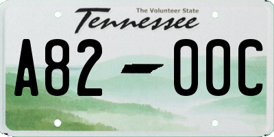 TN license plate A8200C