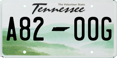 TN license plate A8200G