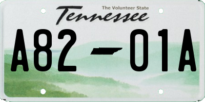 TN license plate A8201A