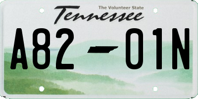 TN license plate A8201N