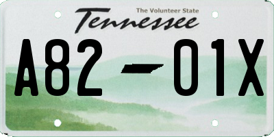 TN license plate A8201X