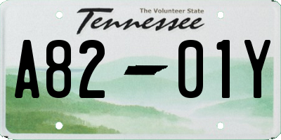 TN license plate A8201Y