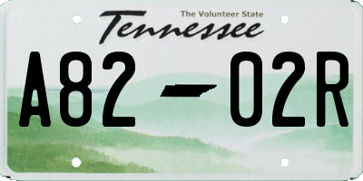 TN license plate A8202R