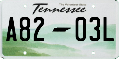 TN license plate A8203L