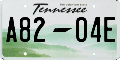 TN license plate A8204E