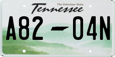 TN license plate A8204N